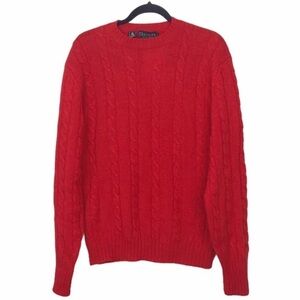 Vintage Robinson's Red 100% Wool Knit Sweater NWT Large